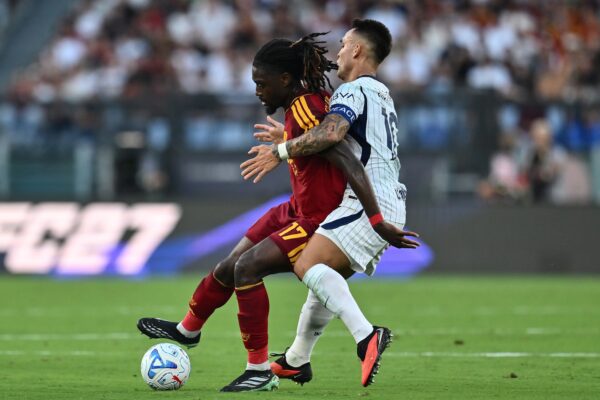 Dc Roma 19/09/2026 - campionato di calcio serie A / Roma-Inter / foto Domenico Cippitelli/Image Sport
nella foto: Manu Kone-Lautaro Martinez