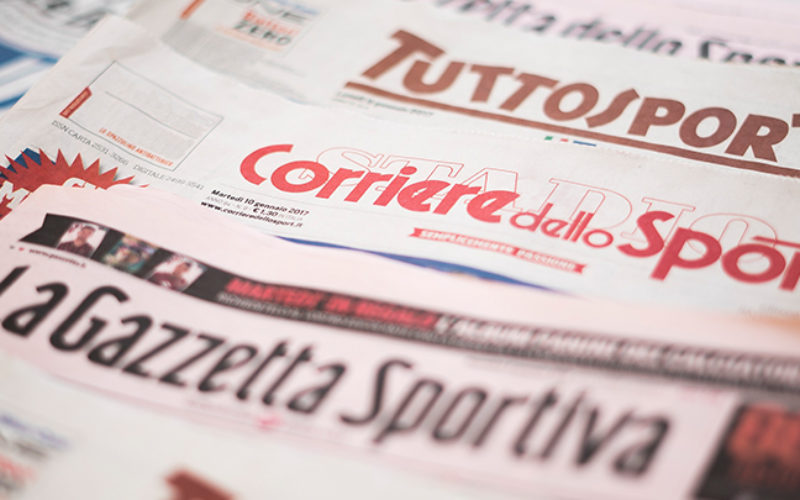 Quotidiani sportivi: le prime pagine di oggi